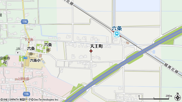 〒918-8136 福井県福井市天王町の地図