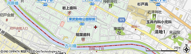 杉戸町役場　自転車駐車場周辺の地図