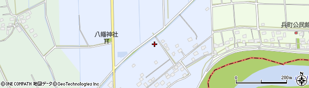 茨城県常総市長助町周辺の地図