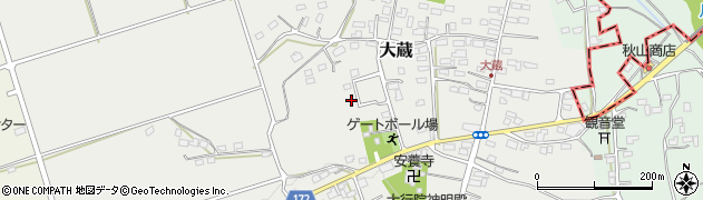 埼玉県嵐山町（比企郡）大蔵周辺の地図