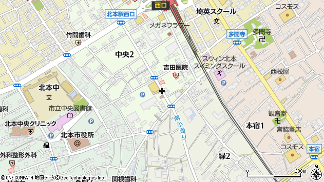 〒364-0031 埼玉県北本市中央の地図