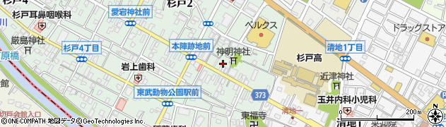 白石際物店周辺の地図