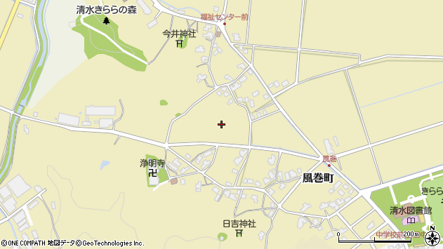 〒910-3622 福井県福井市風巻町の地図