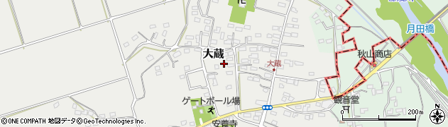 埼玉県比企郡嵐山町大蔵548周辺の地図
