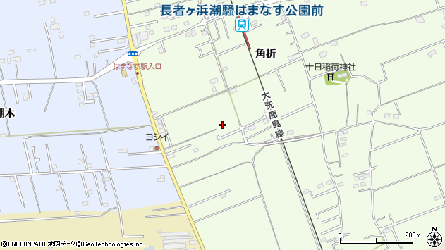 〒311-2212 茨城県鹿嶋市角折の地図