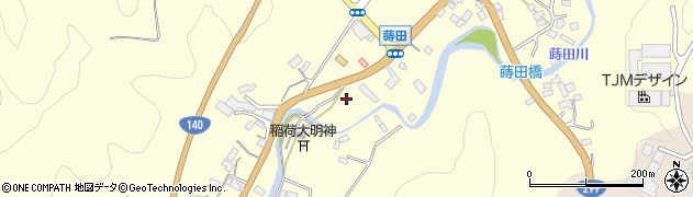 埼玉県秩父市蒔田周辺の地図
