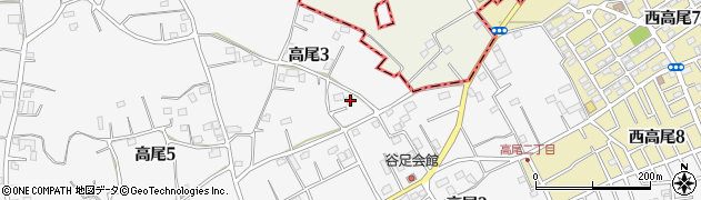埼玉県北本市高尾3丁目20周辺の地図