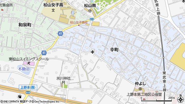 〒355-0025 埼玉県東松山市幸町の地図