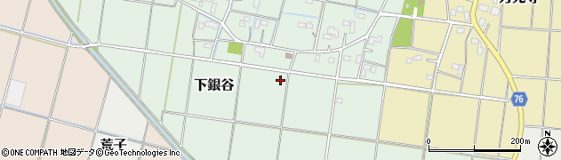 埼玉県吉見町（比企郡）下銀谷周辺の地図