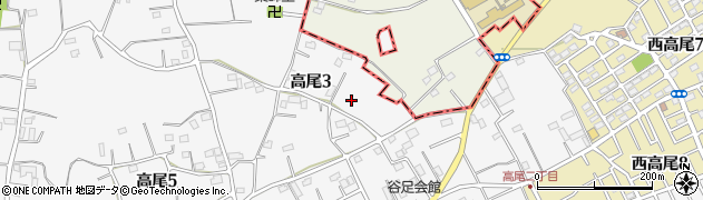 埼玉県北本市高尾3丁目11周辺の地図