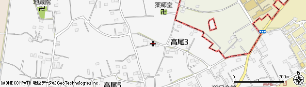 埼玉県北本市高尾3丁目96周辺の地図