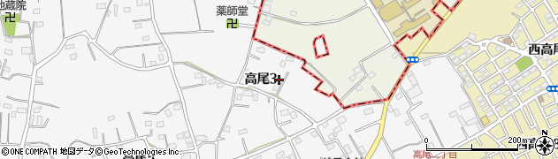 埼玉県北本市高尾3丁目61周辺の地図