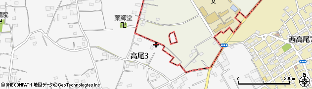 埼玉県北本市高尾3丁目65周辺の地図
