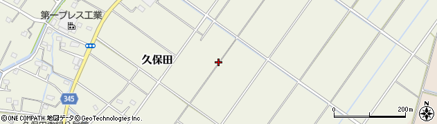 埼玉県吉見町（比企郡）久保田周辺の地図