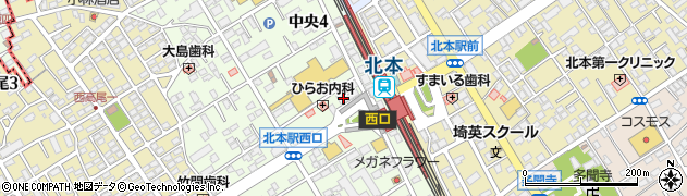 武蔵野銀行北本支店周辺の地図