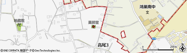 埼玉県北本市高尾3丁目116周辺の地図