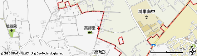 埼玉県北本市高尾3丁目123周辺の地図