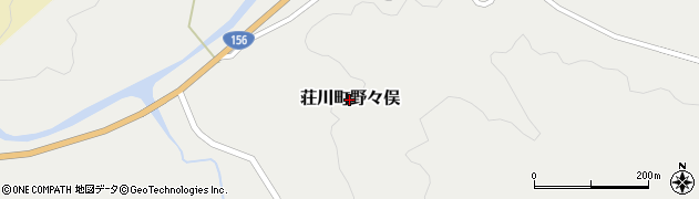 岐阜県高山市荘川町野々俣周辺の地図