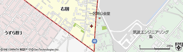茨城県土浦市右籾2436周辺の地図