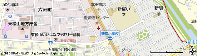 埼玉県東松山市六軒町21周辺の地図