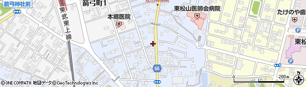 埼玉県東松山市神明町周辺の地図