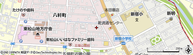 埼玉県東松山市六軒町20周辺の地図