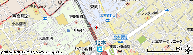 ジブラルタ生命保険株式会社　熊谷支社・北本営業所周辺の地図