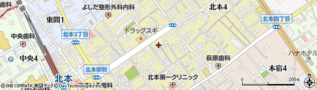 埼玉県北本市北本周辺の地図