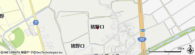 福井県勝山市猪野口周辺の地図