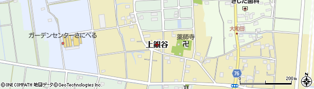 埼玉県吉見町（比企郡）上銀谷周辺の地図