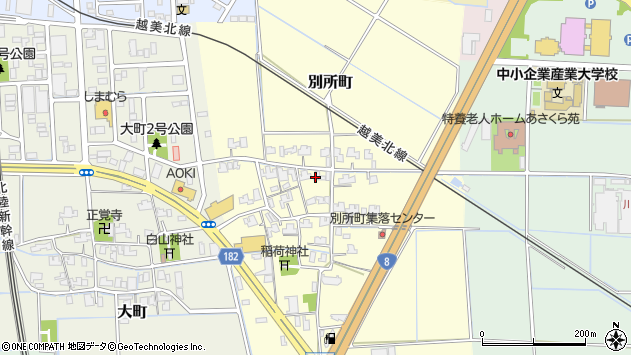 〒918-8115 福井県福井市別所町の地図