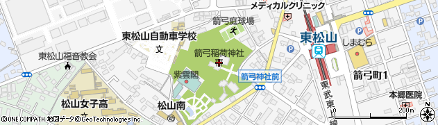 箭弓稲荷神社周辺の地図