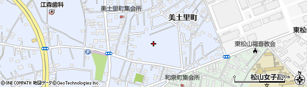 埼玉県東松山市美土里町周辺の地図