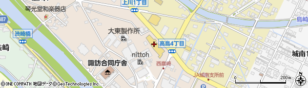 ダイソー諏訪上川店周辺の地図