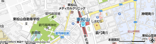 東松山駅西口周辺の地図