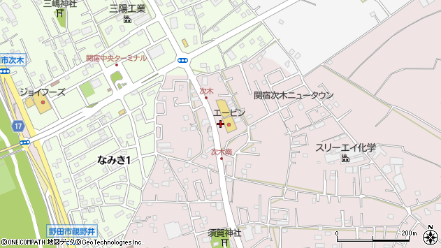〒270-0228 千葉県野田市次木の地図