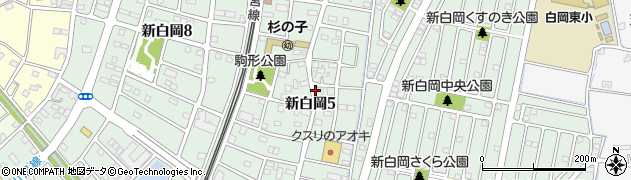 埼玉県白岡市新白岡周辺の地図