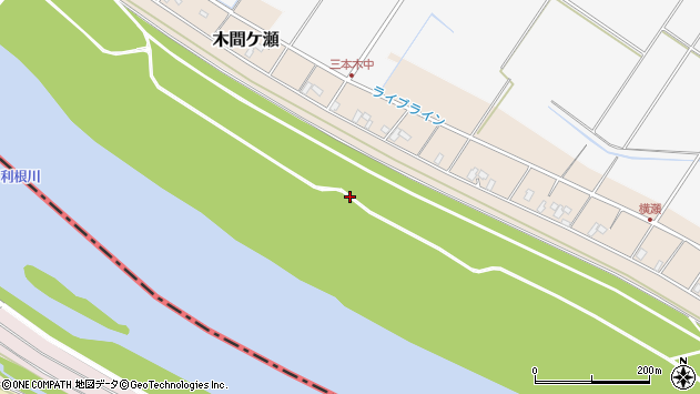 〒306-0643 茨城県坂東市木間ケ瀬の地図