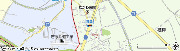 篠津周辺の地図