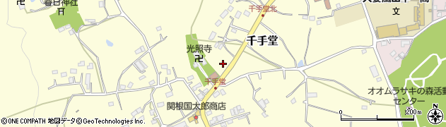 埼玉県嵐山町（比企郡）千手堂周辺の地図