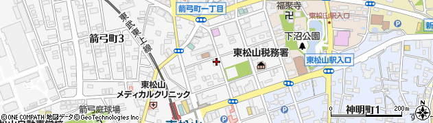 明治安田生命保険相互会社　埼玉西支社東松山営業所周辺の地図