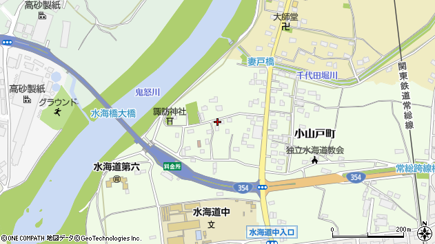 〒303-0006 茨城県常総市小山戸町の地図