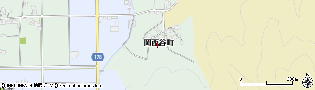 福井県福井市岡西谷町周辺の地図