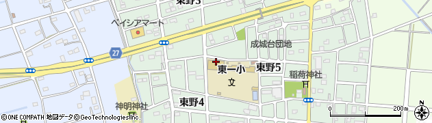 埼玉県吉見町（比企郡）東野周辺の地図