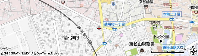 埼玉りそな銀行東松山支店周辺の地図