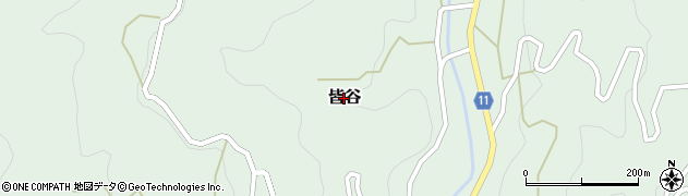埼玉県東秩父村（秩父郡）皆谷周辺の地図