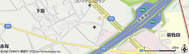 茨城県つくば市下原487周辺の地図