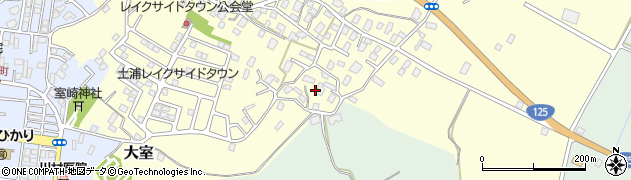 茨城県阿見町（稲敷郡）大室周辺の地図