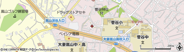 埼玉県比企郡嵐山町菅谷586-7周辺の地図