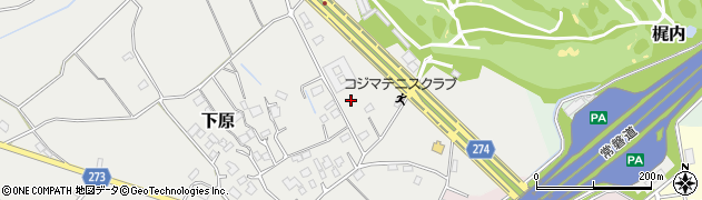 茨城県つくば市下原523周辺の地図